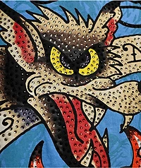 Ed Hardy Wolf Dice Rhinestone Blue T-Shirt