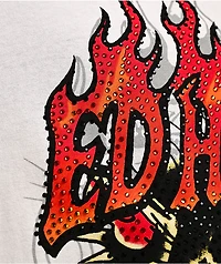 Ed Hardy Wolf Head Ivory Boxy T-Shirt