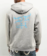 Ed Hardy Yellow Hair Skull Grey Hoodie
