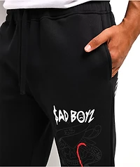 Ed Hardy x $AD BOYZ by Junior H Amor Y Veneno Black Baggy Sweatpants