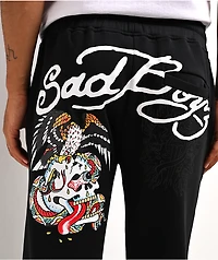 Ed Hardy x $AD BOYZ by Junior H Amor Y Veneno Black Baggy Sweatpants