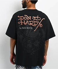 Ed Hardy x $AD BOYZ by Junior H Eagle Black T-Shirt