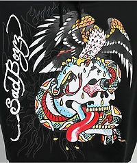 Ed Hardy x $AD BOYZ by Junior H Eagle Skull Black Hoodie
