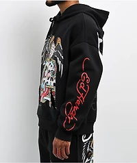 Ed Hardy x $AD BOYZ by Junior H Eagle Skull Black Hoodie