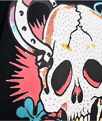 Ed Hardy x $AD BOYZ by Junior H Gamble Rhinestone Black Long Sleeve T-Shirt