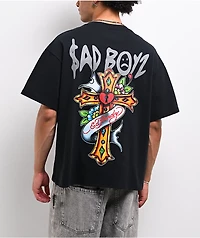 Ed Hardy x $AD BOYZ by Junior H Mary Rhinestone Black T-Shirt