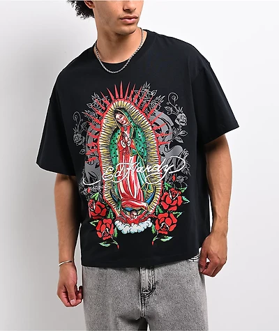 Ed Hardy x $AD BOYZ by Junior H Mary Rhinestone Black T-Shirt