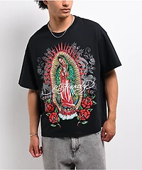 Ed Hardy x $AD BOYZ by Junior H Mary Rhinestone Black T-Shirt