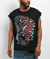 Ed Hardy x $AD BOYZ by Junior H Nuble Black Tank Top
