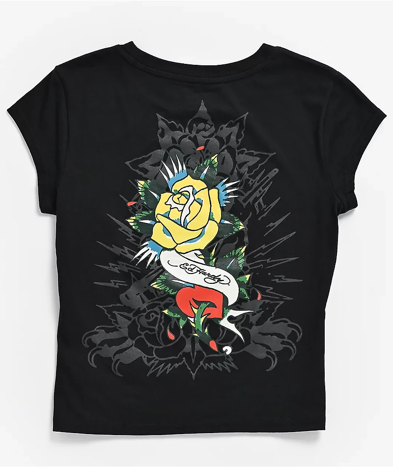 Ed Hardy x $AD BOYZ by Junior H Swallow Black T-Shirt