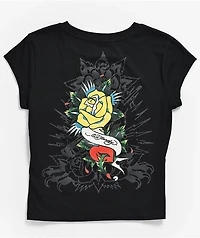 Ed Hardy x $AD BOYZ by Junior H Swallow Black T-Shirt
