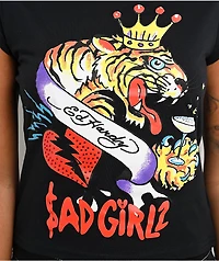 Ed Hardy x $AD BOYZ by Junior H Tiger Crown Black T-Shirt