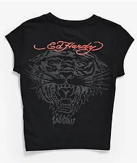 Ed Hardy x $AD BOYZ by Junior H Tiger Crown Black T-Shirt