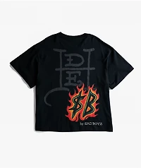 Ed Hardy x $AD BOYZ by Junior H Western Rhinestone Black T-Shirt