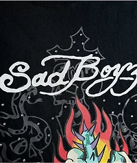 Ed Hardy x $AD BOYZ by Junior H Western Rhinestone Black T-Shirt