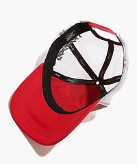Ed Hardy x Broken Promises Blood Ties Red & White Trucker Hat