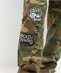 Ed Hardy x Broken Promises Chaos Camo Baggy Fit Cargo Pants