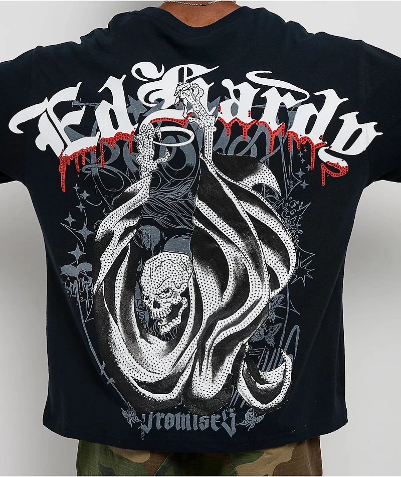 Ed Hardy x Broken Promises Death's Shadow Black T-Shirt