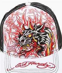 Ed Hardy x Broken Promises Forever Fades White & Black Trucker Hat