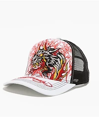 Ed Hardy x Broken Promises Forever Fades White & Black Trucker Hat