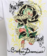 Ed Hardy x Broken Promises Miss Me Later White T-Shirt