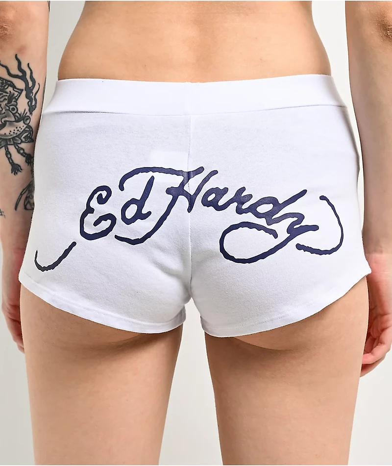 Ed Hardy x Kim Petras Koi White Lounge Shorts