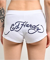 Ed Hardy x Kim Petras Koi White Lounge Shorts