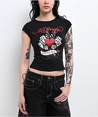 Ed Hardy x MGK Card Wings Black T-Shirt