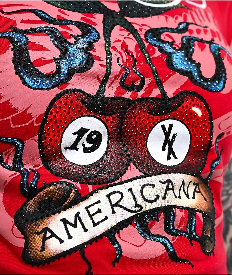 Ed Hardy x MGK Cherries Red T-Shirt