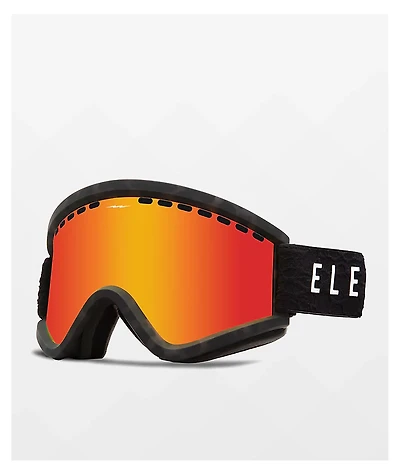 Electric EGV Black Tort and Red Chrome Snowboard Goggles