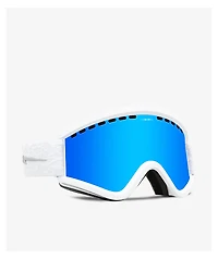 Electric EGV Matte White and Blue Chrome Snowboard Goggles