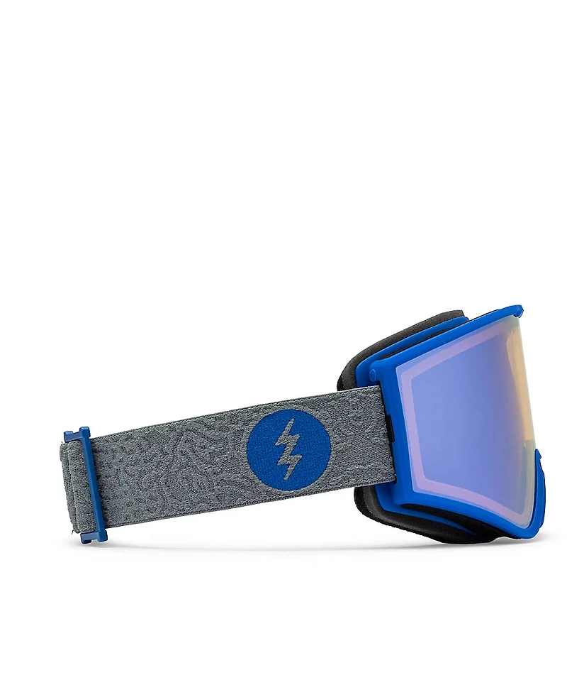 Electric Hex Flood Blue & Yellow Blue Chrome Snowboard Goggles