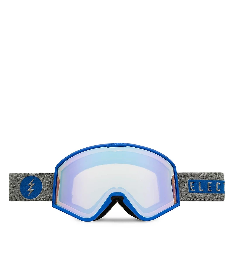 Electric Hex Flood Blue & Yellow Blue Chrome Snowboard Goggles