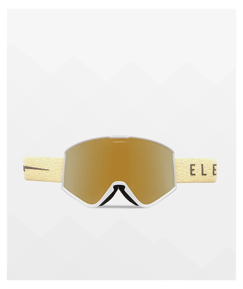 Electric Kleveland Canna Speckle & Gold Chrome Snowboard Goggles