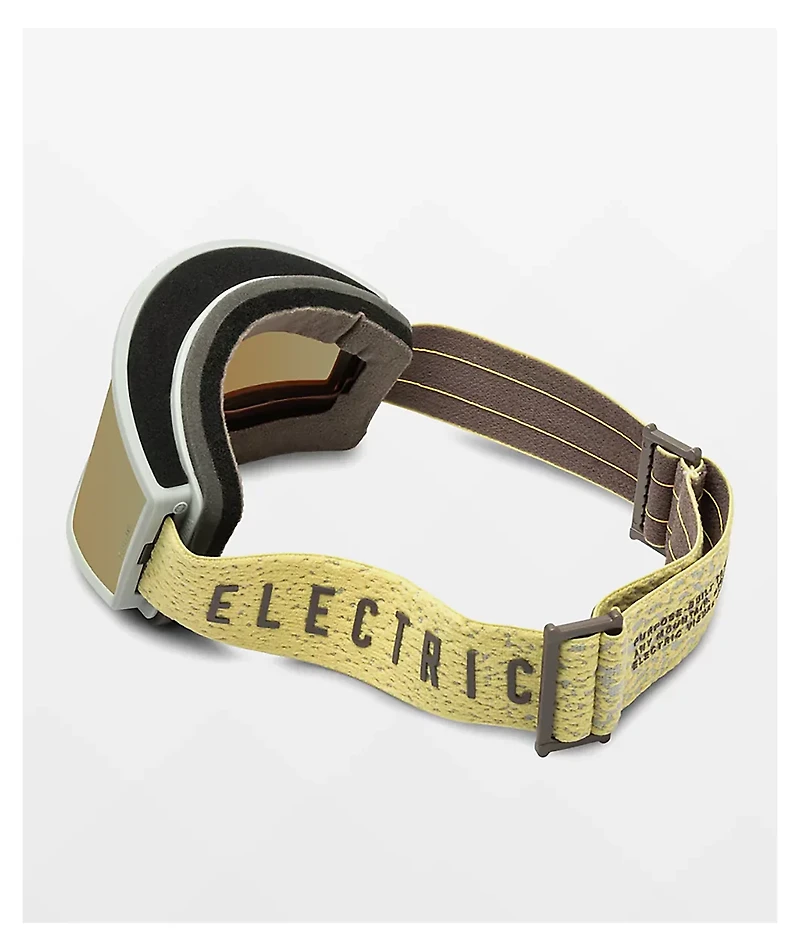 Electric Kleveland Canna Speckle & Gold Chrome Snowboard Goggles