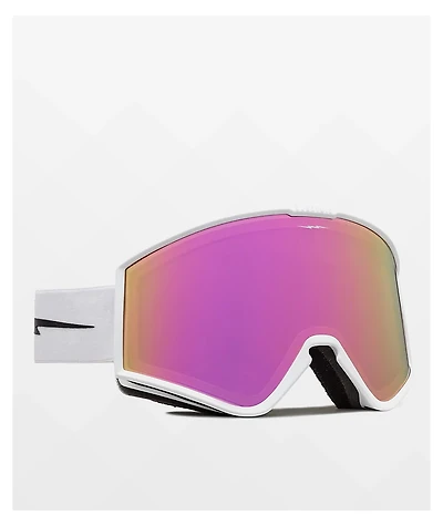 Electric Kleveland Matte White Snowboard Goggles 2023