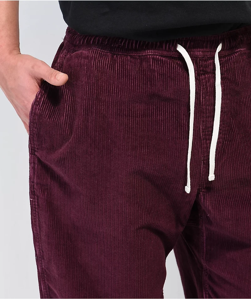 Element Chillin Wine Corduroy Pants
