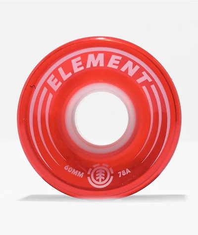 Element Filmer 60mm 78a Red Cruiser Skateboard Wheels