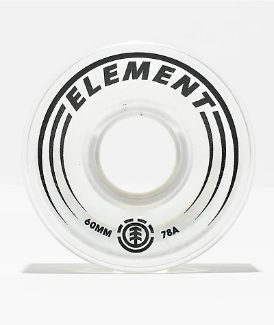 Element Filmer 60mm 78a Translucent White Cruiser Skateboard Wheels