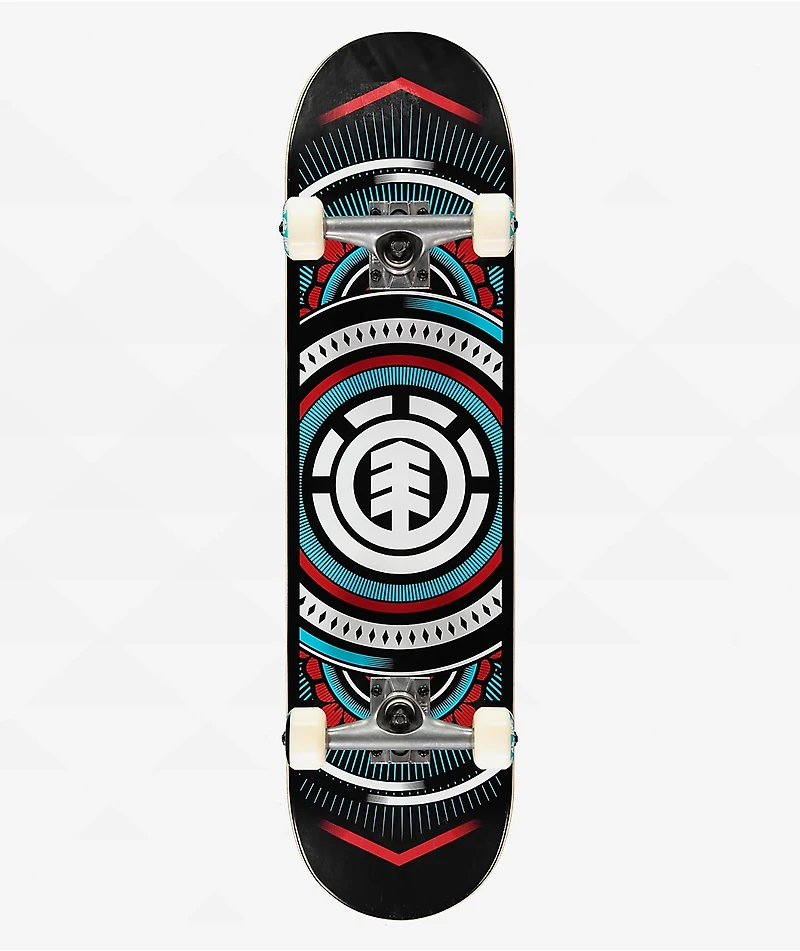 Element Hatched Blue & Red 8.0" Skateboard Complete