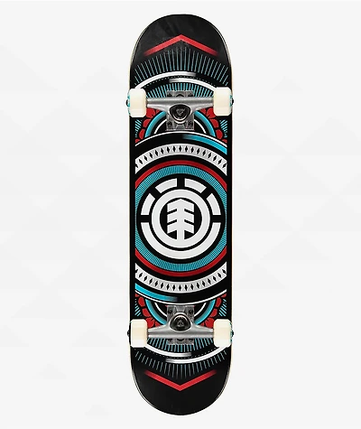 Element Hatched Blue & Red 8.0" Skateboard Complete