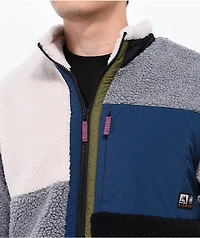 Element Oak 2.0 Black, Grey, & Cream Sherpa Fleece Jacket