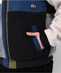 Element Oak 2.0 Black, Grey, & Cream Sherpa Fleece Jacket