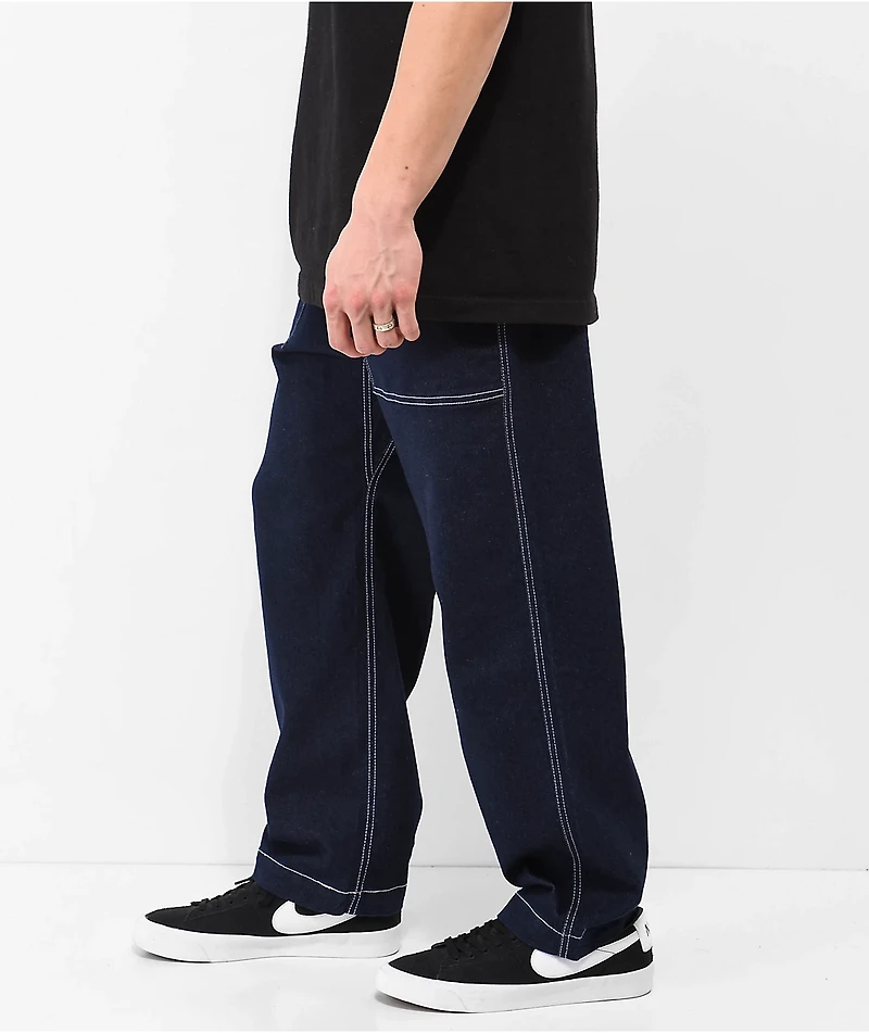 Element Wander Elastic Waist Blue Denim Jeans