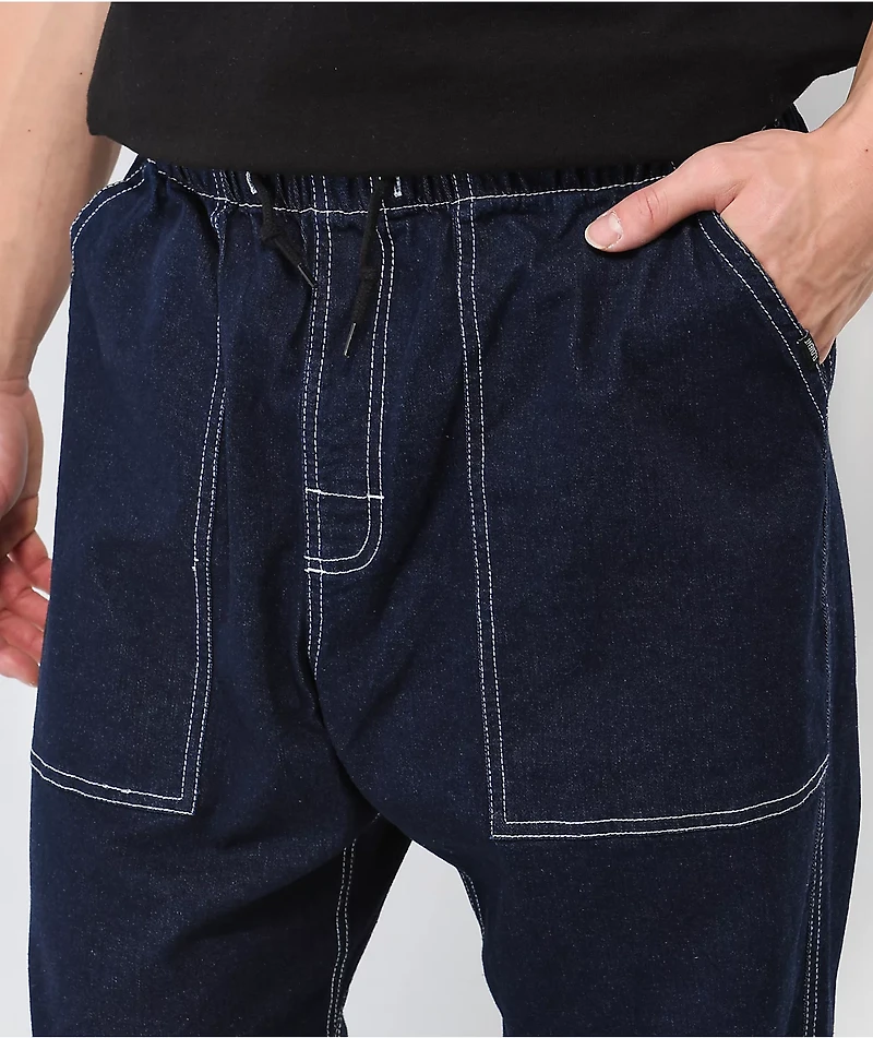 Element Wander Elastic Waist Blue Denim Jeans