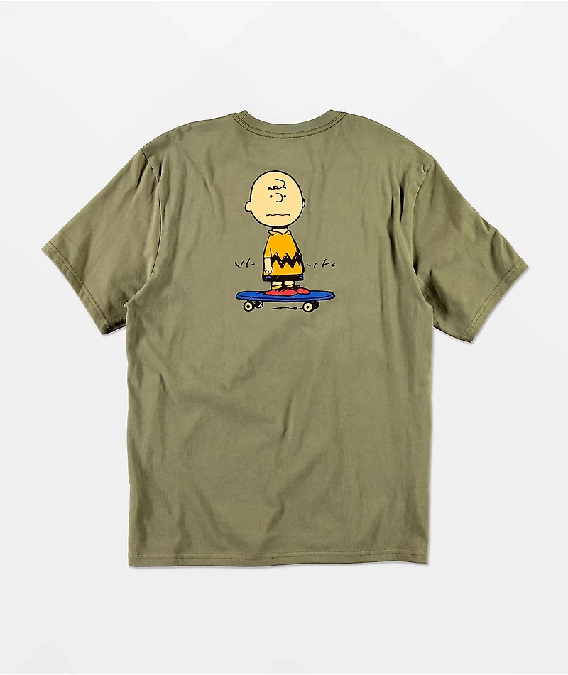 Element x Peanuts Kruzer Olive Green T-Shirt