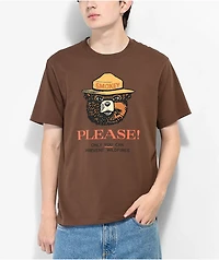 Element x Smokey Bear Only You Brown T-Shirt