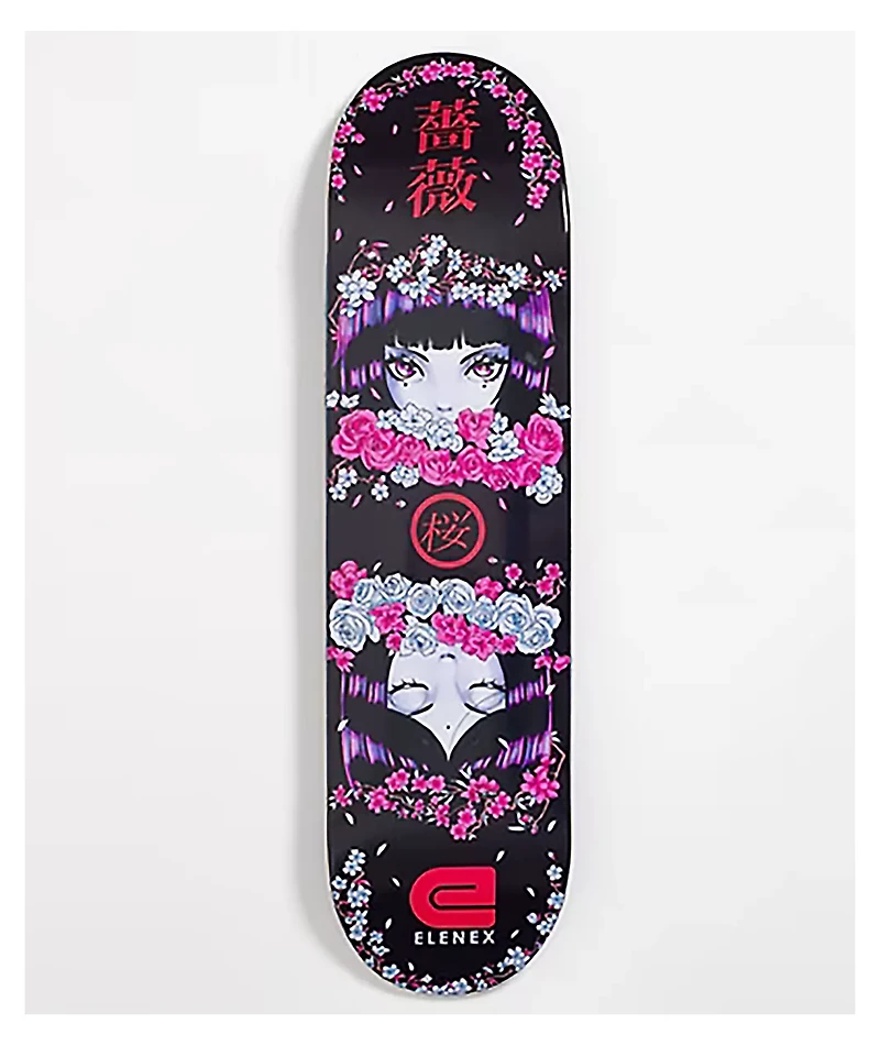 Elenex 8.0" Cherry Rose Skateboard Deck