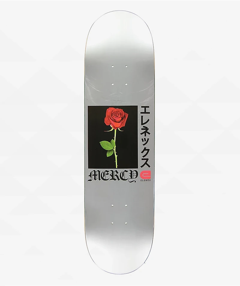Elenex Mercy Rose Silver Foil 8.5" Skateboard Deck