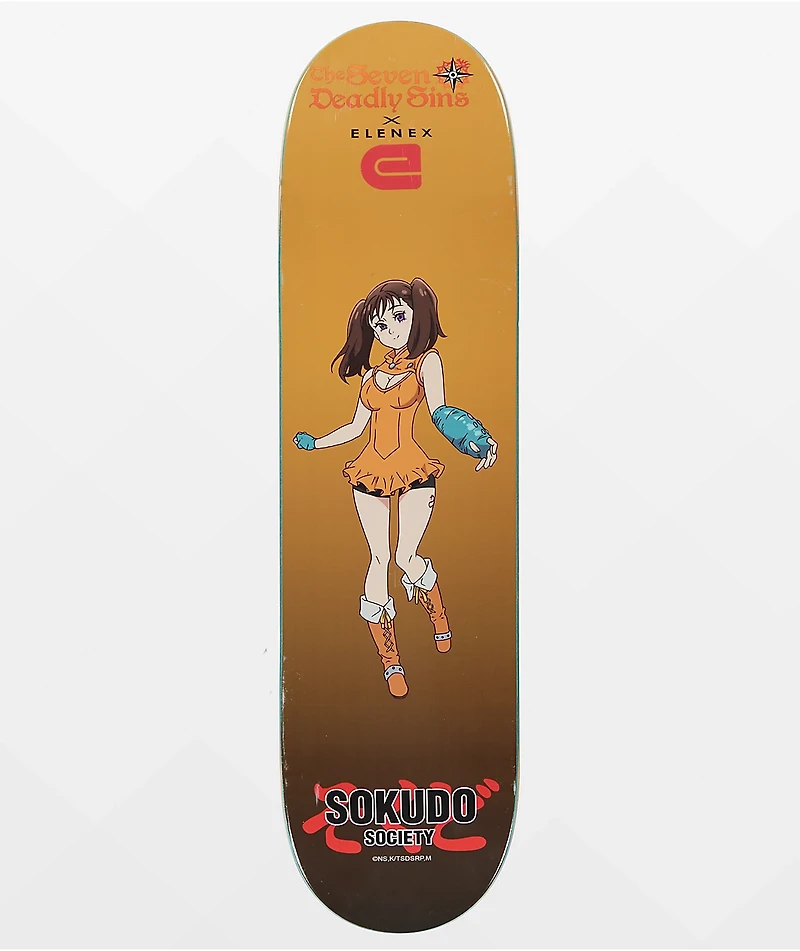 Elenex x 7 Deadly Sins x Sokudo Society Diane 8.25" Skateboard Deck